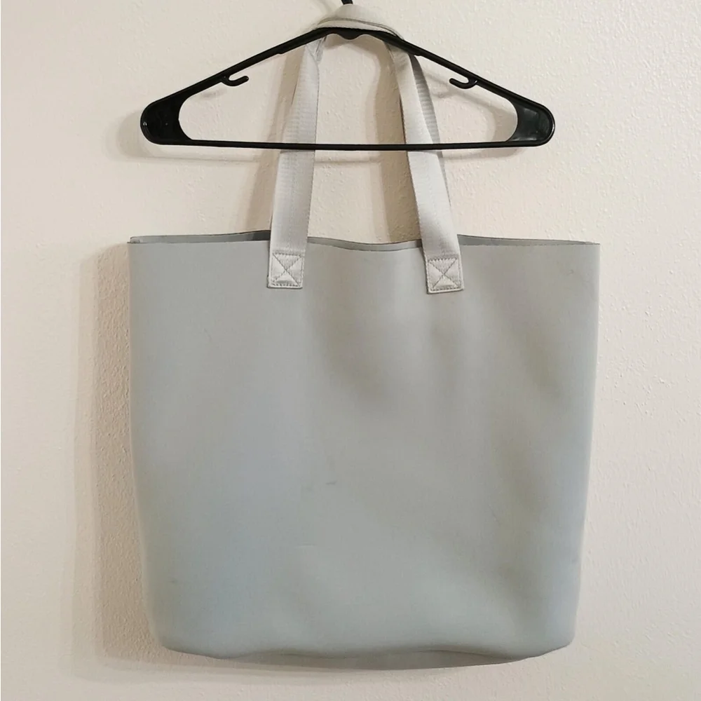 NWT Max Mara Palizzo Light Gray Foam Fabric Tote Handbag Shop Bag READ - Picture 2 of 13